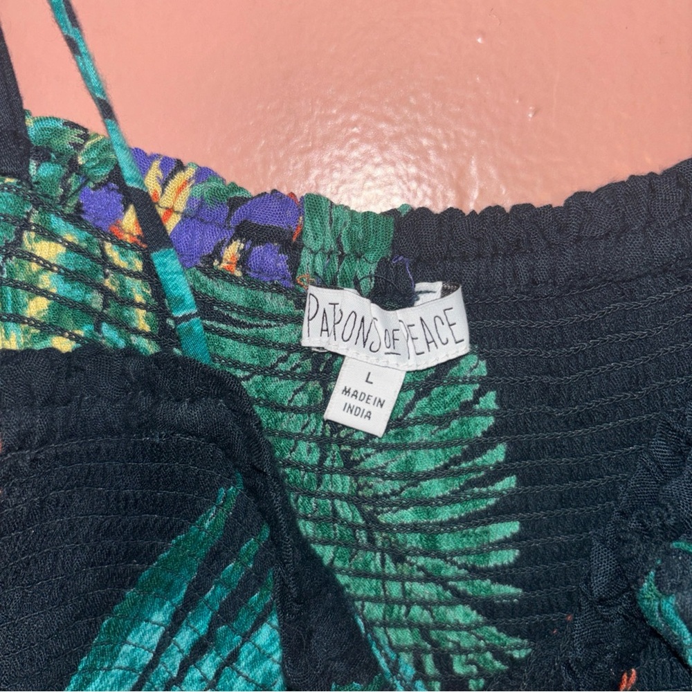Patrons Of Peace  Tropical Crop Top Multicolored SZ LARGE - Picture 4 of 6